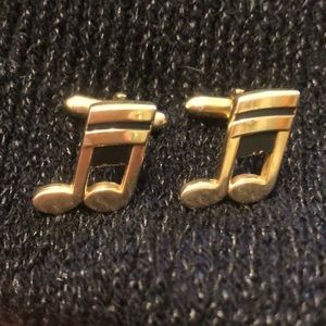 🎵Vintage SWANK Cufflinks Music Note